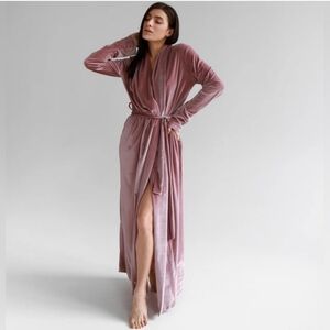 Lavender dreams full length blush pink robe